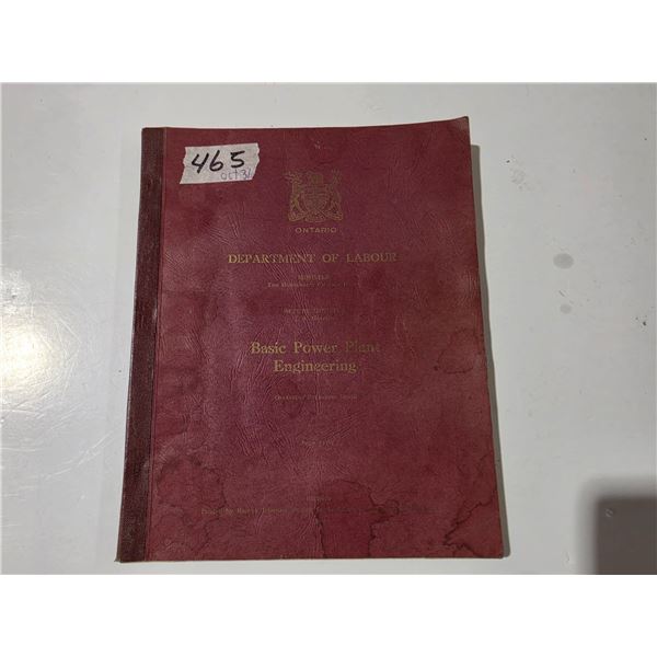 1960 Basic Power Plant Engineering Guide – Ontario Department of Labour