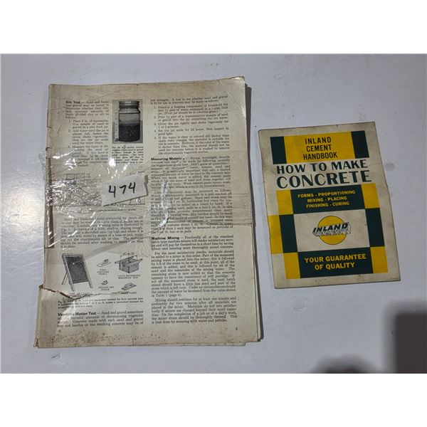 Construction Cementing Information Booklets (one is missing cover)