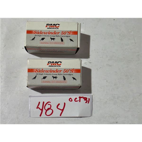(2) Full Boxes PMC .22cal Sidewinder 50’s **PAL REQUIRED**