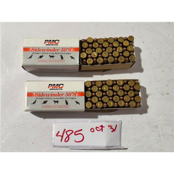 (2) Full Boxes PMC .22cal Sidewinder 50’s **PAL REQUIRED**