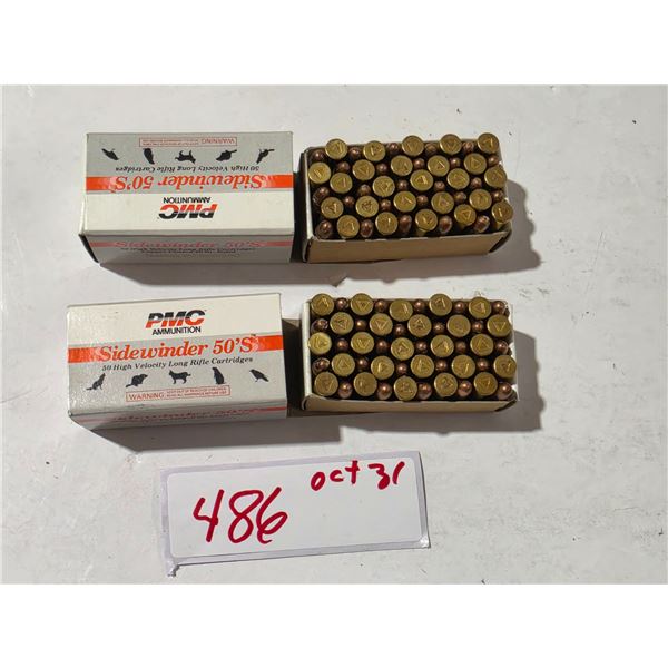 (2) Full Boxes PMC .22cal Sidewinder 50’s **PAL REQUIRED**