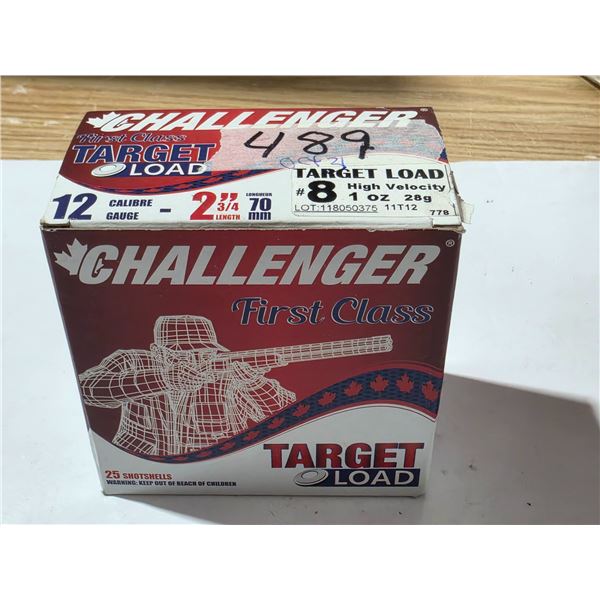 Full Box (25) Challenger 12ga Shotgun Shells **PAL REQUIRED**