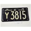 Image 1 : 1950 Ontario Licence Plate