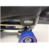 Image 4 : Classic Black Chicago Skates men's quad roller rink skates with blue wheels - Size 11. (New)