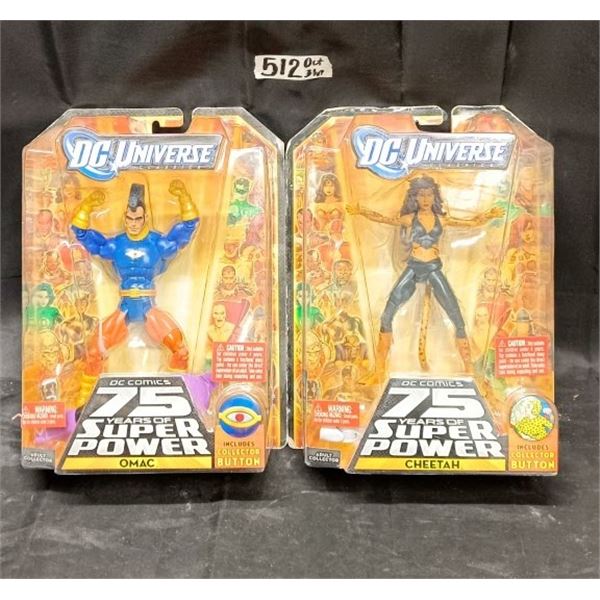 (2) DC Universe Action Figures in Original Box – Omac & Cheetah