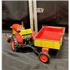Image 2 : Vintage Toy Tin Tractor & Trailer