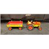 Image 3 : Vintage Toy Tin Tractor & Trailer