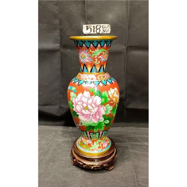 Cloisonne Vase on Stand