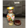 Image 3 : Cloisonne Vase on Stand