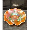 Image 1 : Hand Painted Carnival Glass Bowl
