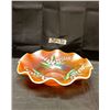 Image 2 : Hand Painted Carnival Glass Bowl