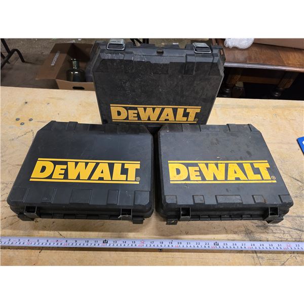 (3) Empty Dewalt Tool Cases
