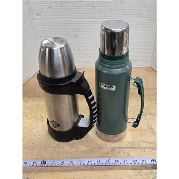 (2) Stanley and Rock Thermoses