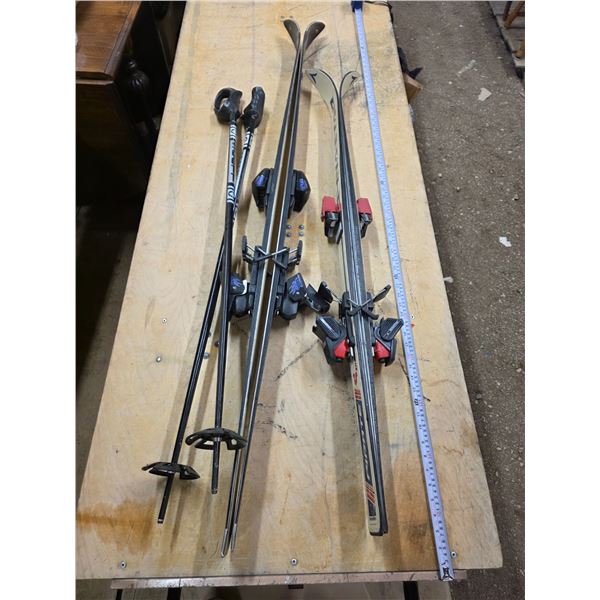 (2) Sets of Skis, (1) Ski Poles