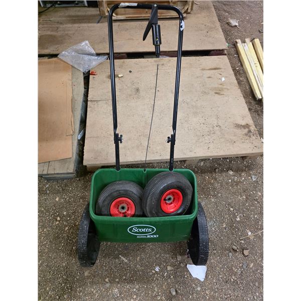 Scotts Seed Spreader and (2) Utility Tires