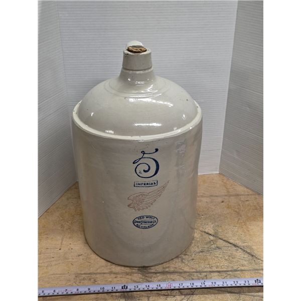#5 Redwing Stoneware Jug – No Cracks