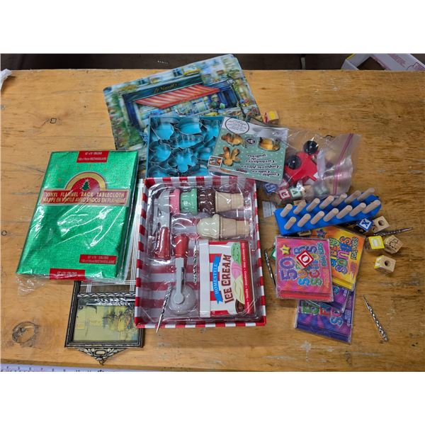 Misc. Lot – NEW Cookie Cutters, Mellisa & Doug Ice Cream Set, Kids’ Music CDs, etc