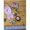 Image 2 : Pin Cushion w/ Assorted Pins and Brooches