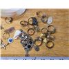 Image 3 : Small Marbled Jewelry Box w/ Fashion Rings, etc.