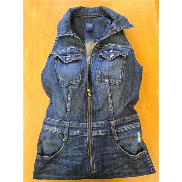Guess Denim Sleeveless Jumpsuit, Good Condition - Size 0