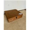 Image 1 : Wooden Cigar Box – 7”x 6 ¾”x 2”