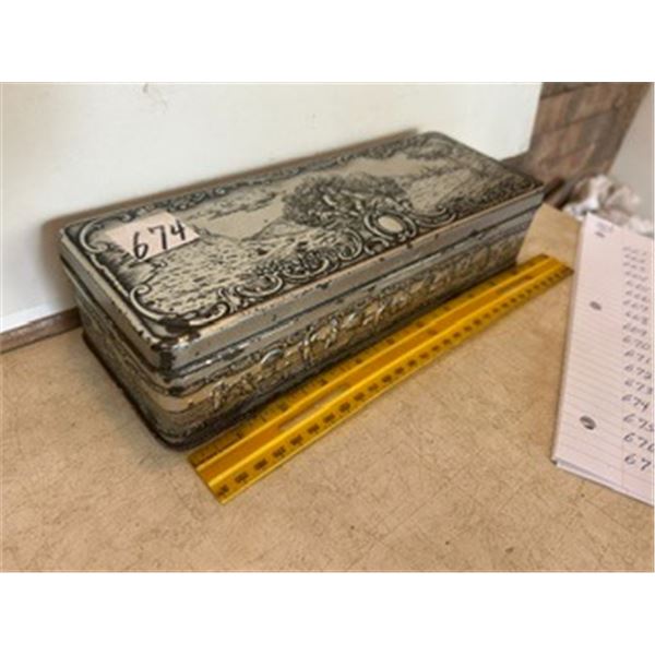 Decorative Metal Box – 11”x 4”x 2 ½”