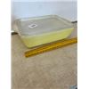 Image 1 : Yellow Refridgerator Dish w/ Lid – 7”x 10”