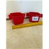 Image 1 : Red Plastic Cream & Sugar Set - 2”x 3”