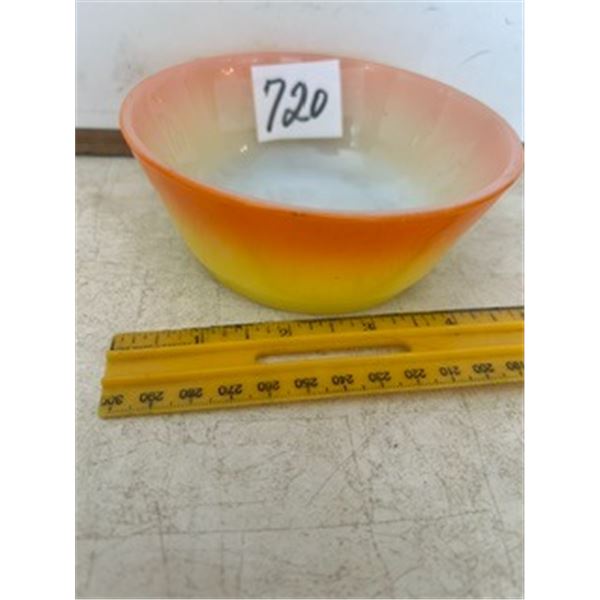 Two Tone Orange & Yellow Fire King Bowl – 5”