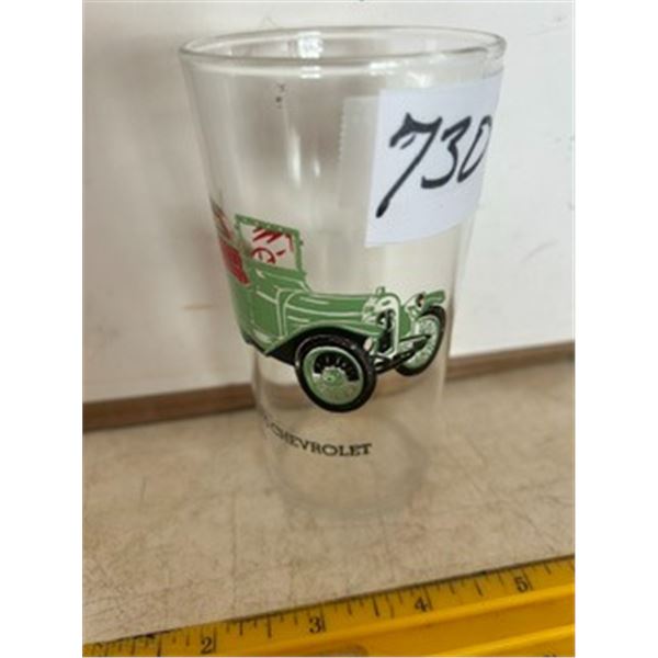 1915 Chevrolet Glass Tumbler, 5”