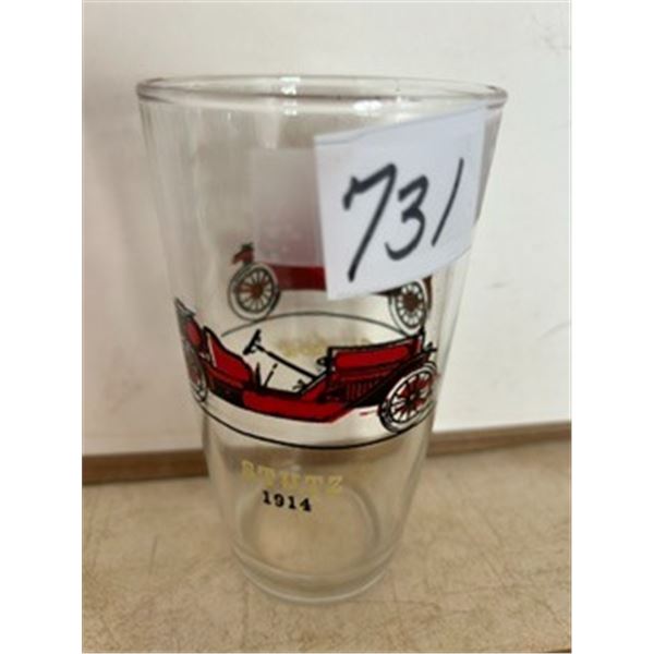 1914 Stutz & Hudson Glass Tumbler, 5”