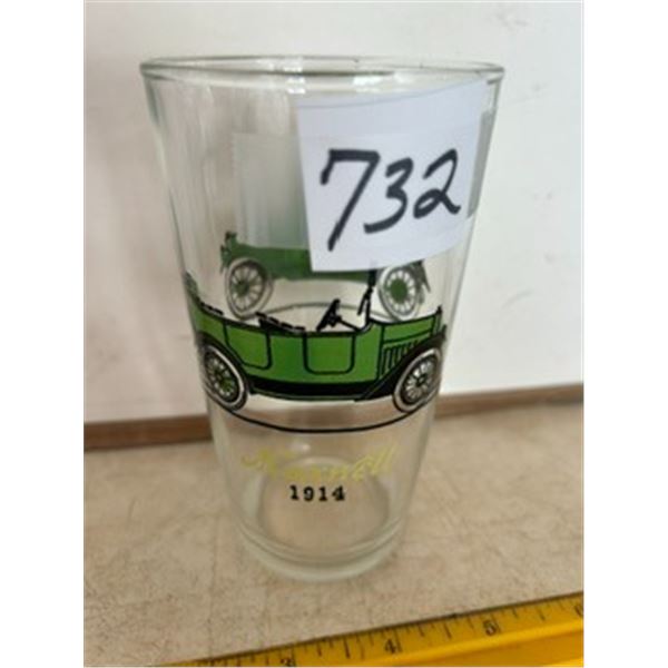1914 Maxwell & 1915 Studebaker Glass Tumbler, 5”