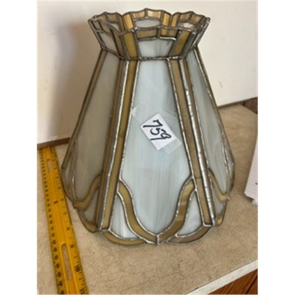 Leaded Glass Lamp Shade, 9 ½”x 10”