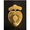 Image 1 : Original heart shaped gold-tone souvenir medal from the 28th International Eucharistic Congress - Ch