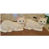 Image 1 : Pair of vintage white Persian cats, excellent condition.  Approx 8x6". Produced by Homco - marked