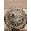 Image 2 : Kromex Lazy Susan rotating platter from the 1950s. Heavy clear glass inserts.  Looks like new.  16" 
