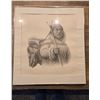 Image 1 : 1977 Limited edition charcoal print, titled Father & Child Going Fishing by artist Lorenzo Fracchett