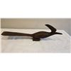 Image 1 : Vintage hand-carved ironwood roadrunner sculpture.  Approx 15" long, 5" high