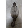 Image 1 : Antique wooden block & tackle pulley. 16" in length, 5" in width.  No visible maker's mark.