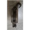 Image 2 : Antique wooden block & tackle pulley. 16" in length, 5" in width.  No visible maker's mark.