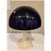 Image 1 : 1973 Gilbert Soflite Mushroom lamp.  Off-white/cream colored plastic base and large translucent deep