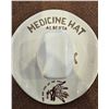 Image 1 : Vintage Hycroft China cowboy hat souvenir ashtray, Medicine Hat, Alberta - The Gas City of the West.