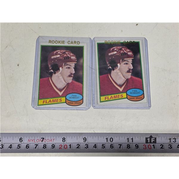 Lot of 2 Paul Reinhart Rookie Cards 1980-81 O-Pee-Chee