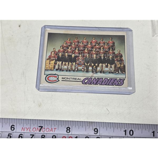 Montreal Canadiens Team Checklist 1977-78 O-Pee-Chee Unmarked