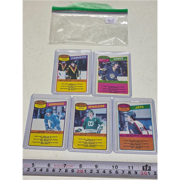 Kings Whalers Jets Nordiques Canucks Team Checklists 1980-81 OPC Unmarked