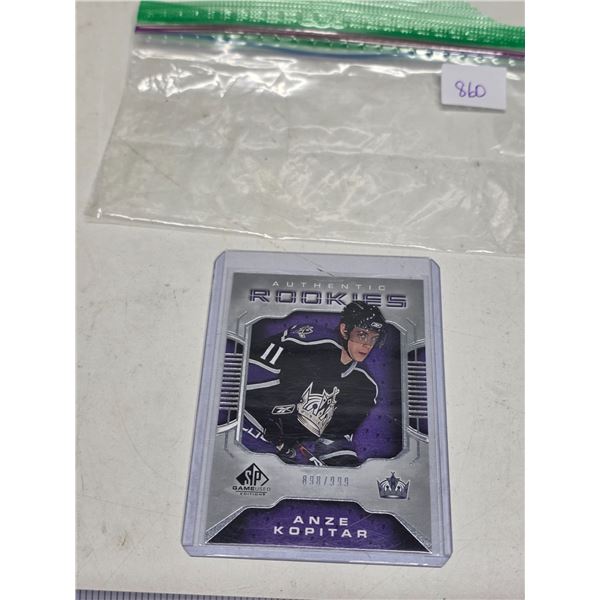 Anze Kopitar Rookie Card 2006-07 Upper Deck SPGU 898/999
