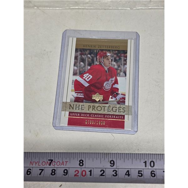 Henrik Zetterberg Rookie Card 2002-03 Upper Deck Portraits 0789/1500