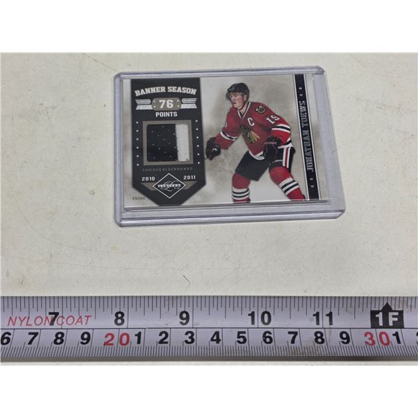 Jonathan Toews 06/50 Jersey Card 2011-12 Panini Limited