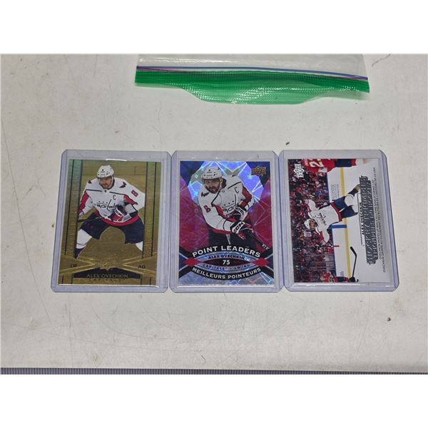 3 Alex Ovechkin Insert Cards