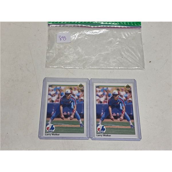 2 – Larry Walker Rookie Cards 1990 Upper Deck